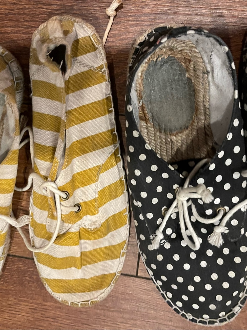 GAP 2 Espadrilles woman’s size 8- Yellow/orange Stripe & Black Polka Dot - Picture 14 of 14